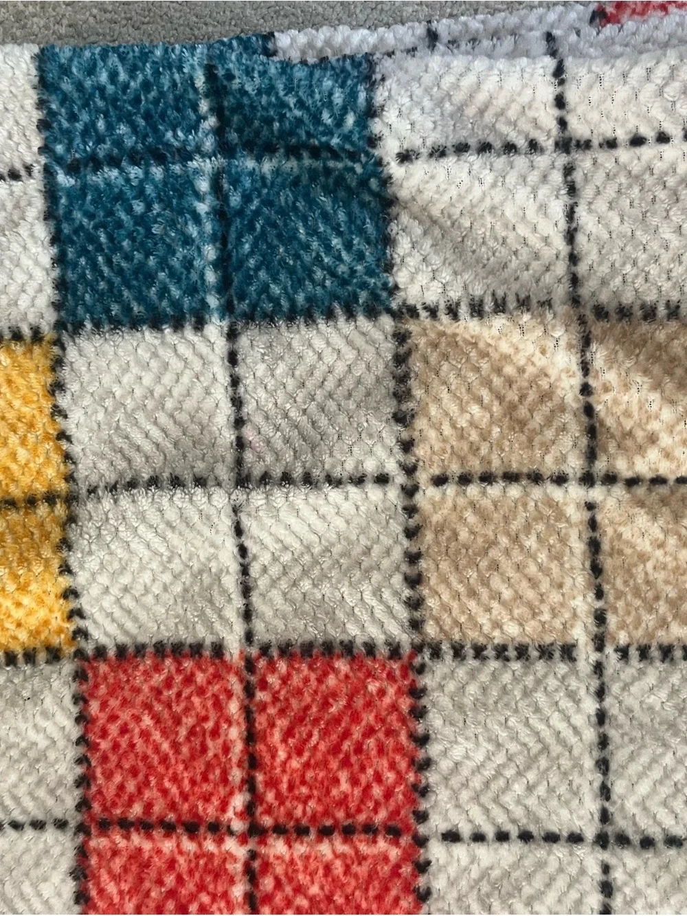 Better homes and garden plush Multi-Color Check Blanket Throw